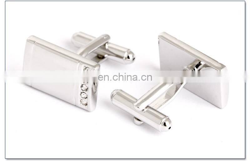 Delicate Rhinestone Simple Jewelry Men Shirt Cufflinks