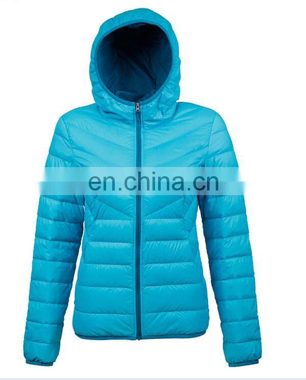 outdoor light weight ladies sport fashion goose dowm jacket