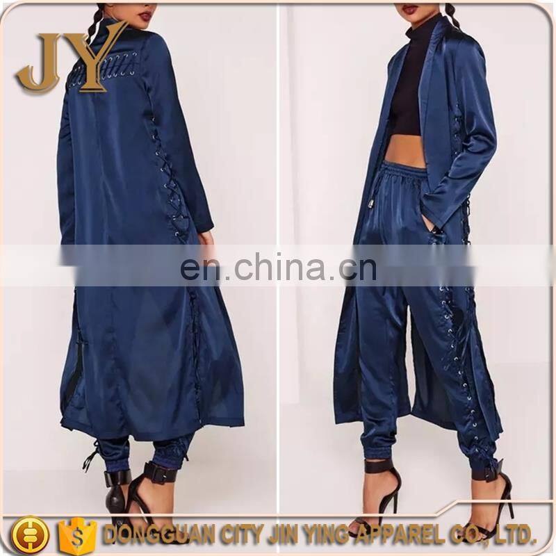 Hotsales nice army green fashion pant design coat for ladies long style coats parka