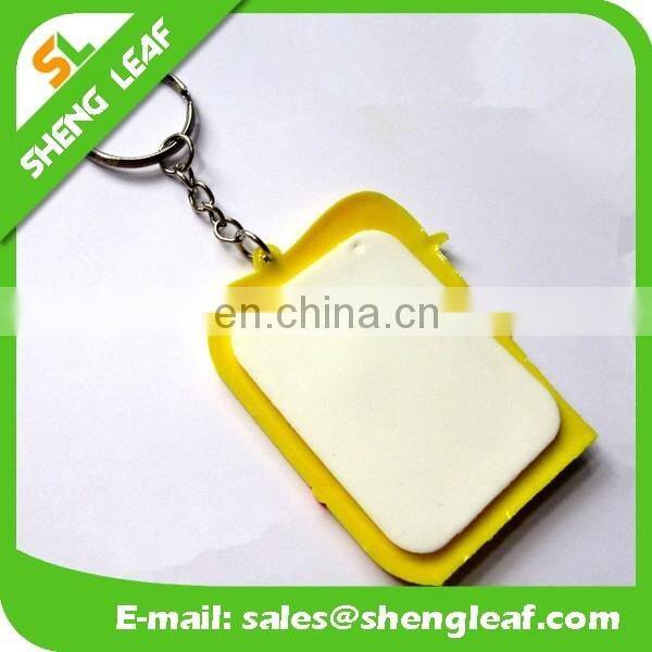 wholesale custom logo soft pvc rubber round keychain