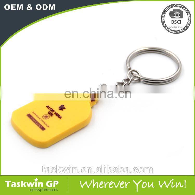 Custom soft PVC& Rubber material keyring made in China