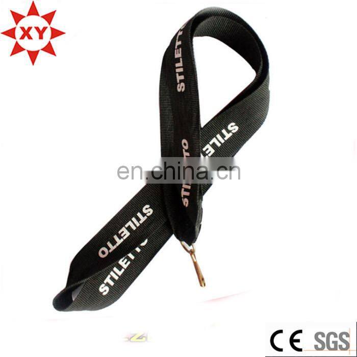 Polyester satin id card holder lanyard ribbon with custom logo
