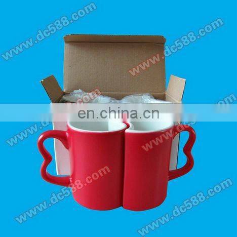 lovers couple sublimation color changing mugs with coating for sublimation printing