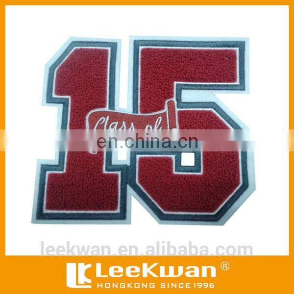 Embroidery Number 15 with letters Sew-on Chenille Applique Emblem