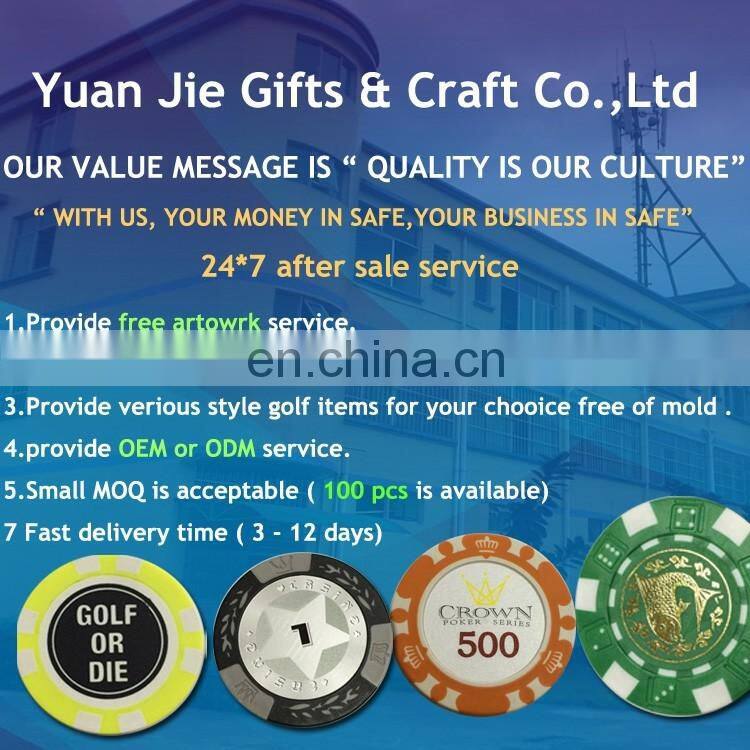 Popular UK golf plastic poker chip ball marker for bulk selling