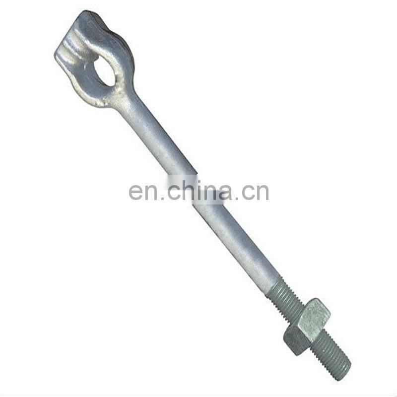 Drop Forged Galvanized Steel Ground rod earth rod guy anchor Rod