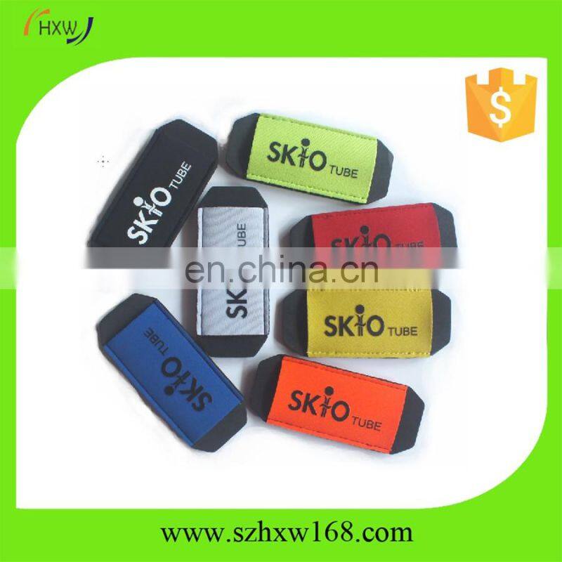Black custme logo loop tape ski sleeves for cross country ski sports