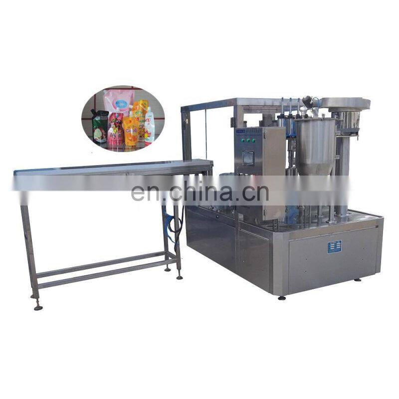 Shanghai full automatic Dish washing detergent doypack standing up bag/sachet/pouch filling capping doypack machine used