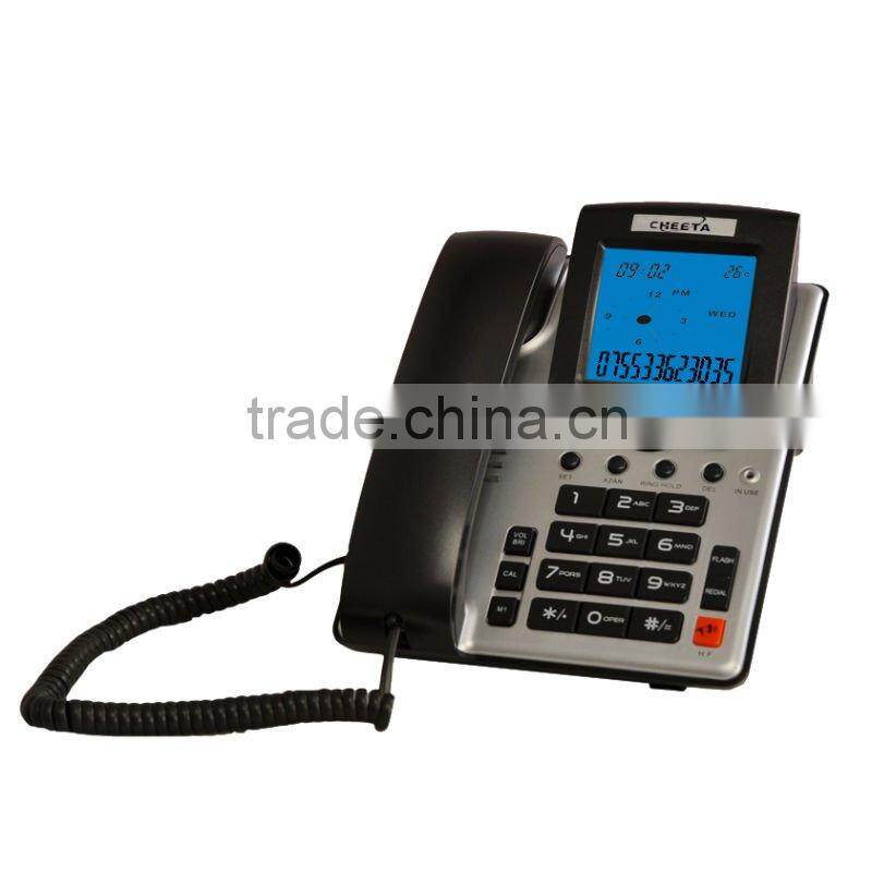 Big LCD Caller ID Phone , Corded Line Telephone Model