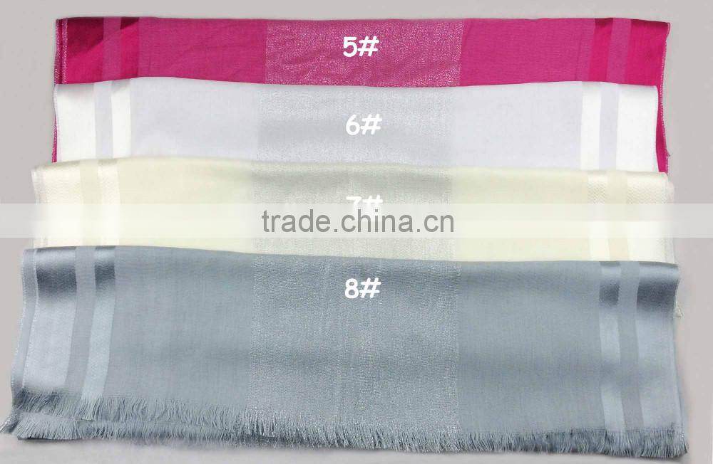 S449 Lovely design long muslim scarf Slub cotton muslim scarf