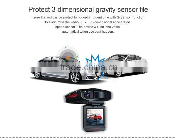 Factory Direct GPS G-sensor Driver Recorder HD Car Dvr Camera Radar Detector With Car Dvr Video