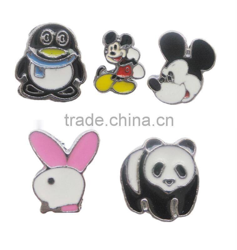 2015 zinc alloy jewelry pig slide jewelry beads 8mm slide charm