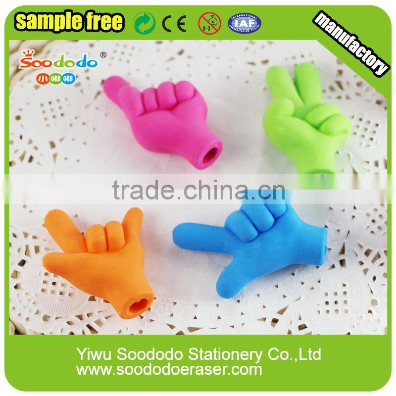3d magic finger rubber shaped Eraser set