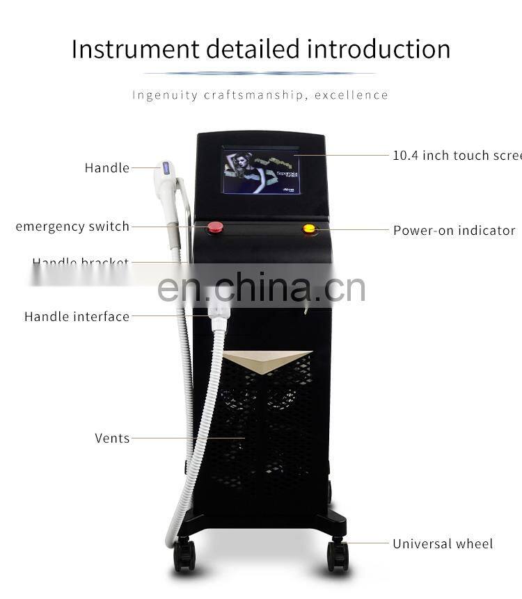 A-lma Laser So-prano Ice Titanium Diode Laser Hair Removal Machine Triple Wavelength 755 808 1064 Permanent Depilation Equipment