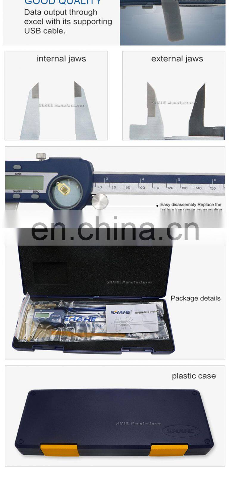 IP54 0-300mm High Precision Stainless Steel Digital vernier caliper electronic caliper vernier caliper with LCD display