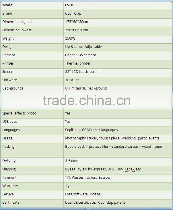 2013 Hot new Product photo booth machine For birthday party