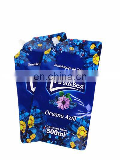 Customize aluminum foil spout bags Stand up pouch spout pouch for liquid detergent