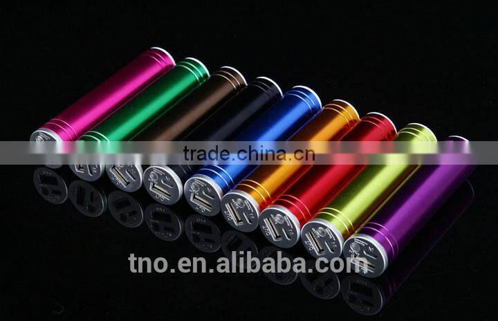 Custom lipstick power bank 2600mAh portable mobile charger for smart phone