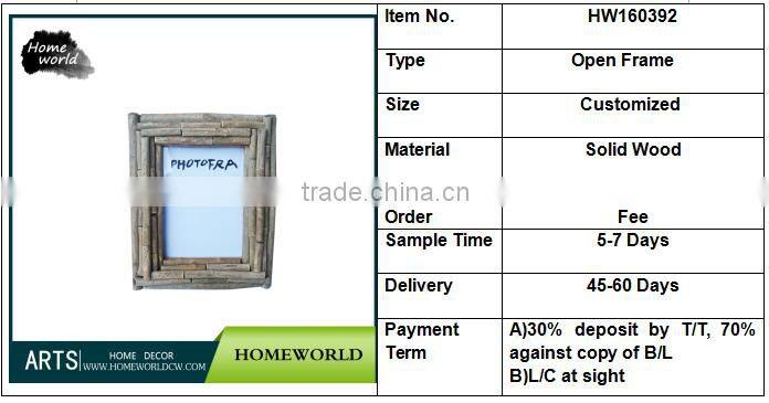 6" x 8" Wooden Bits Joint Sweet Memorial Open Frame