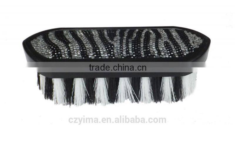 New! bling horse dandy brush with zebra pattern