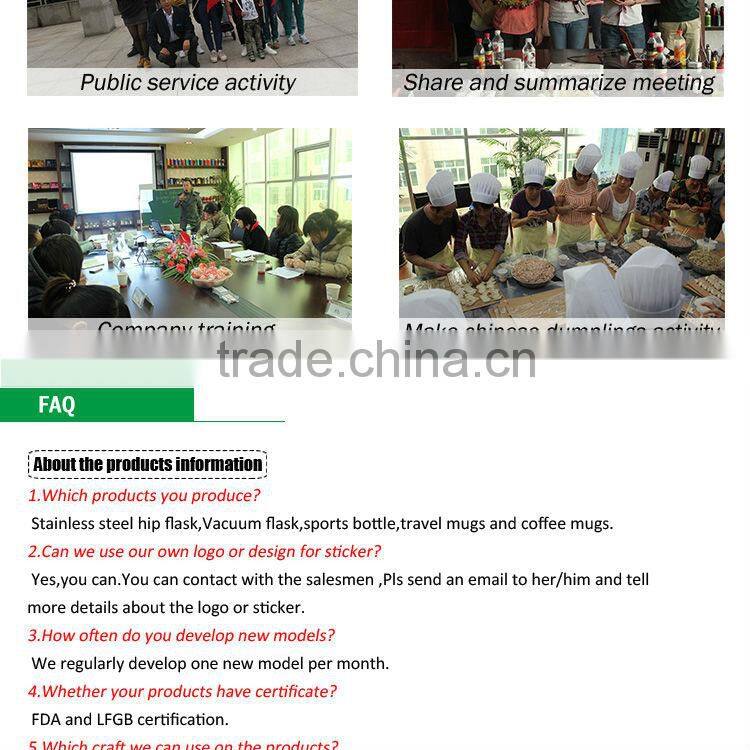 promotional 6oz stainless steel whisky liquor bottle