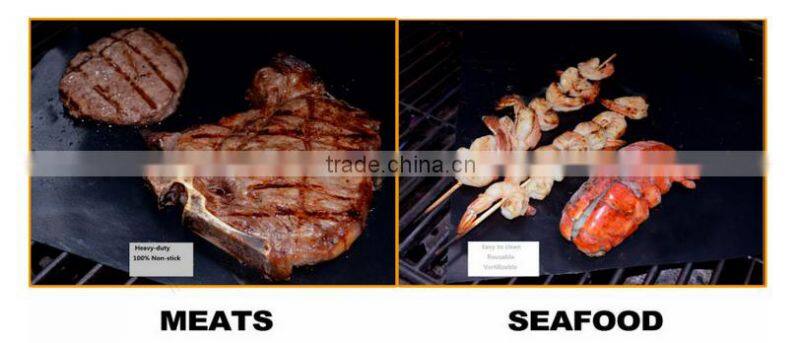 Lifetime Guarantee - Set Of 2 Heavy Duty, Non-Stick Grilling Mats - 16 x 13 Inch - Use on Gas, Charcoal, Electric BBQ Grills