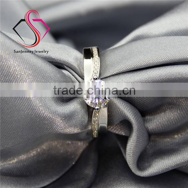 Round Brilliant Cut Esmedora Moissanite 1CT 6.5mm Center 14k 18k White Yellow Gold Diamond Engagement Ring