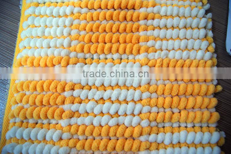 100 polyester anti-slip mini bath mat