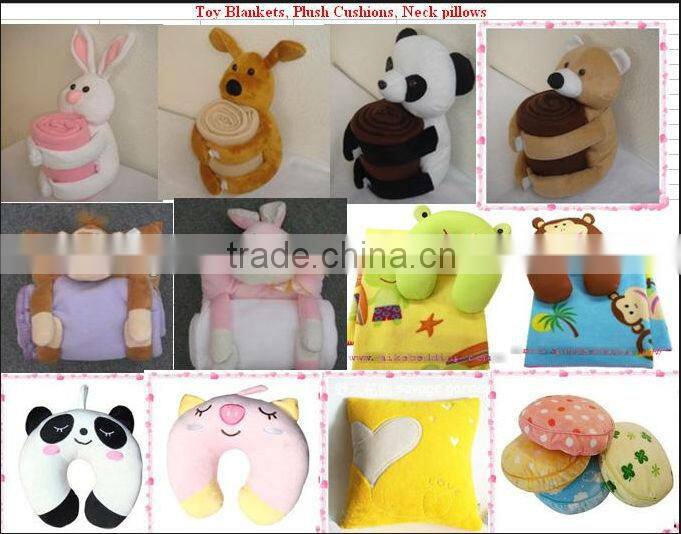 polar baby blanket with plush toy/baby fleece blanket / plush fleece baby blanket