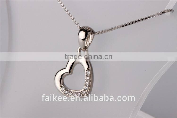 Hot Sale 925 Silver Delicacy Charms with Zircon, Fashion Crystal Pendant