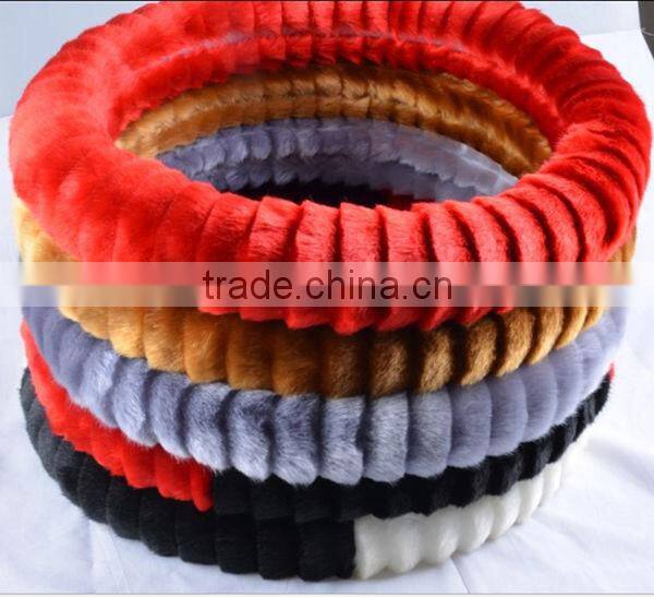 Winter warm zebra steering wheel cover