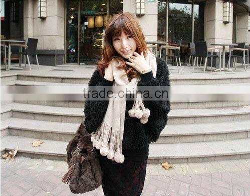 2013 Women Fashion Ball Plain Scarf