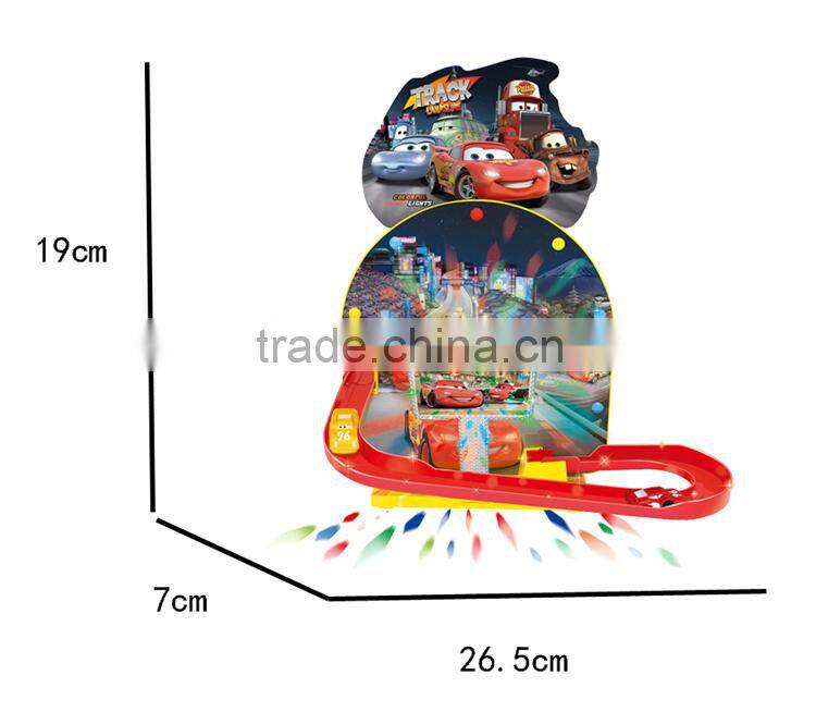 Plastic racing car ,orbit car toy ,electric toy race track