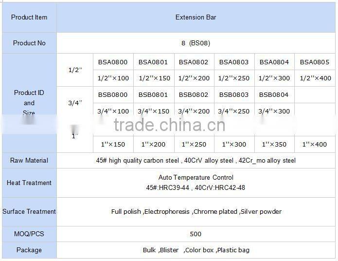socket accessory socket adapter L-bent bar extension Bar slide bar