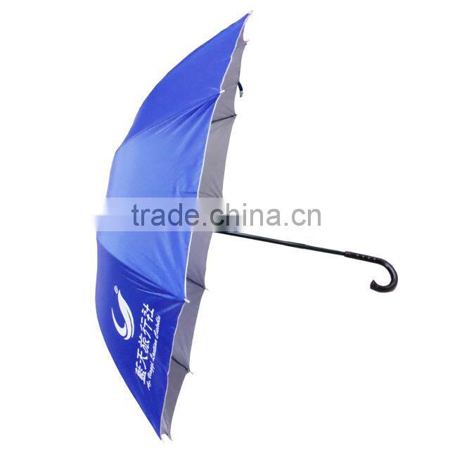 Custom cheap promotional automatic open straight umbrellas