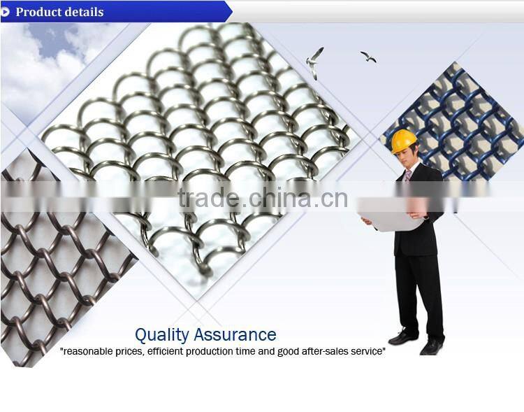 Coil drapery chainlink metal mesh curtain gold color screen