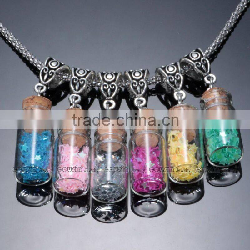 Pendant Necklace Drifting Bottle DZ0128f
