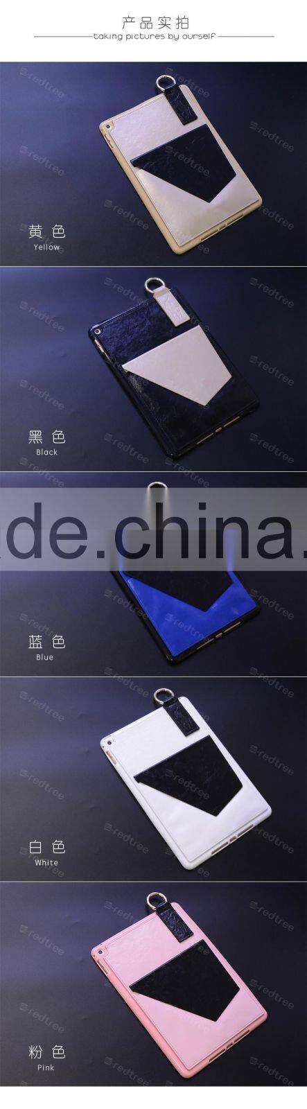 New arrival Foldable Stand card holder Leather Case For iPad tablet case