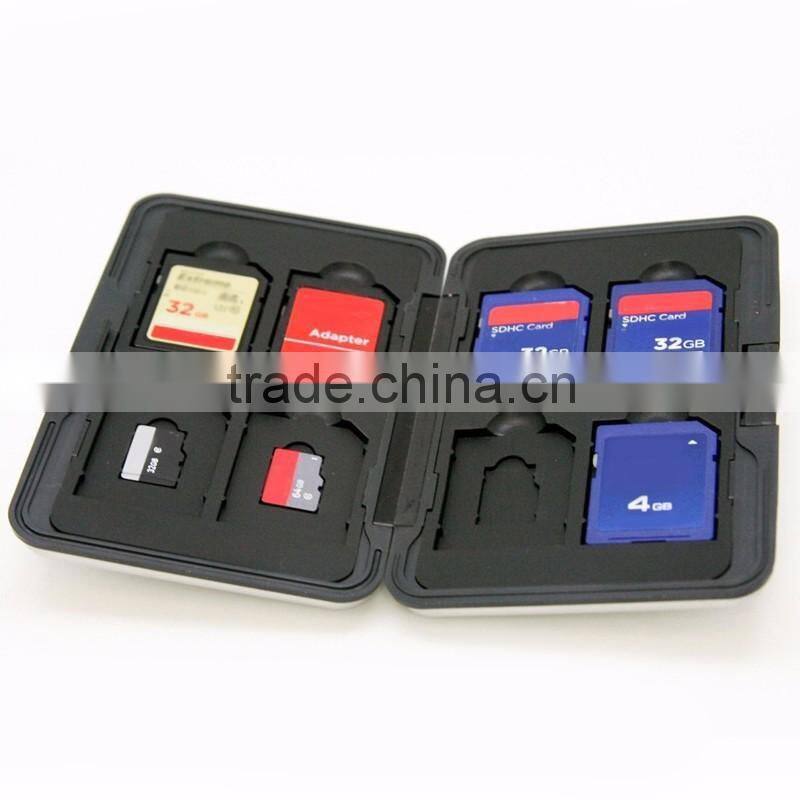 SW1301 Silver Micro SD MicroSD TF Card Holder SDXC Storage Holder Memory Card Case Bag Protector Metal Aluminum