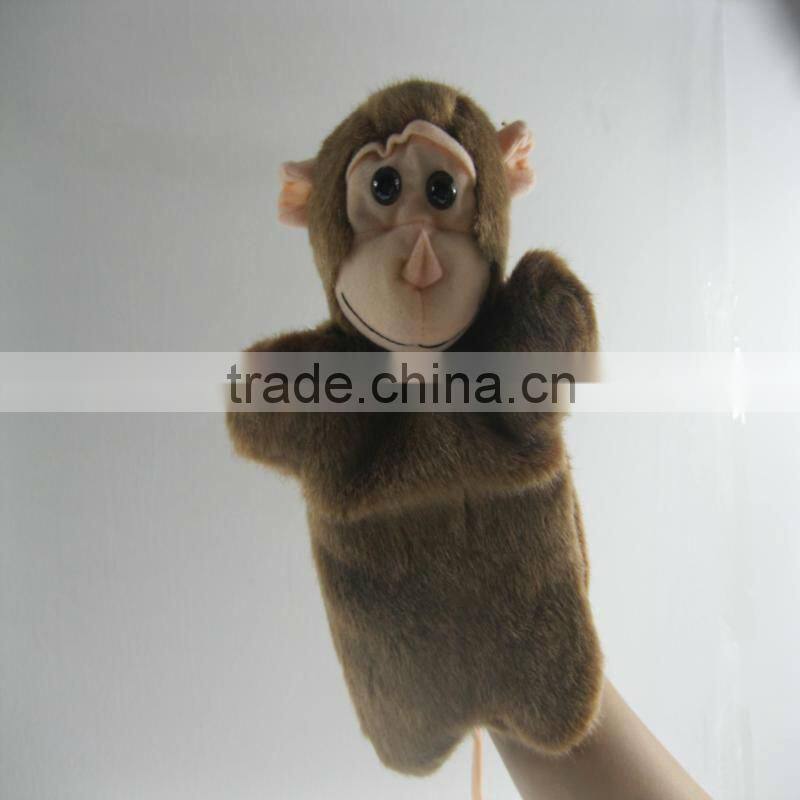 Funny plush frog hand puppet