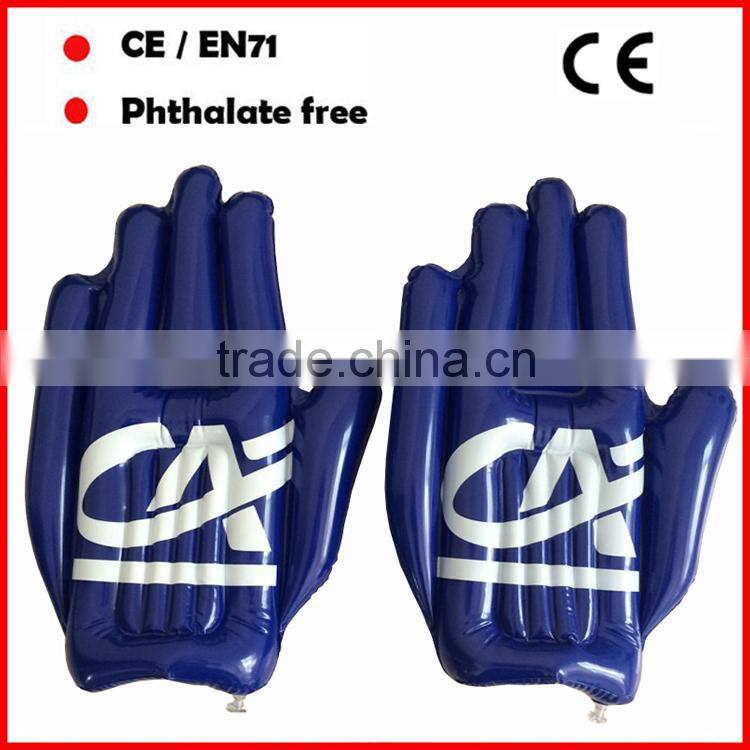 Advertising PVC inflatable cheering hand ,inflatable finger hand with custom logo Belgium inflatable hand for promotion