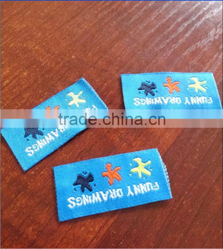 OEM garment comfortable printed woven label for children's clothing manufacturer