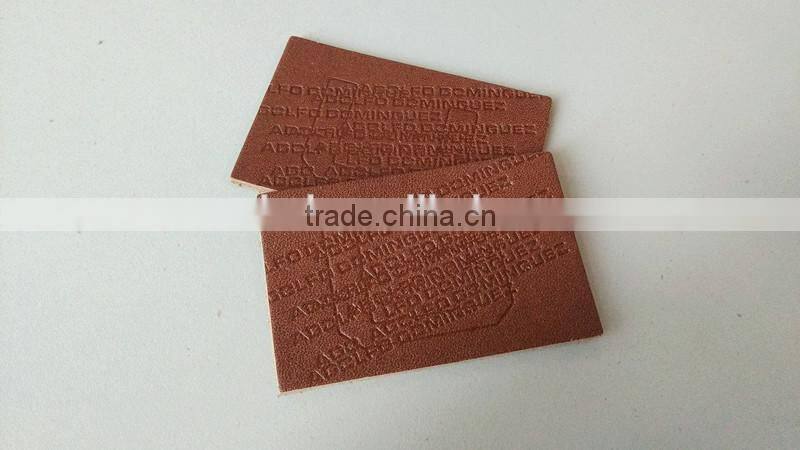 embossed debossed printed leather patch for sofa & shoes