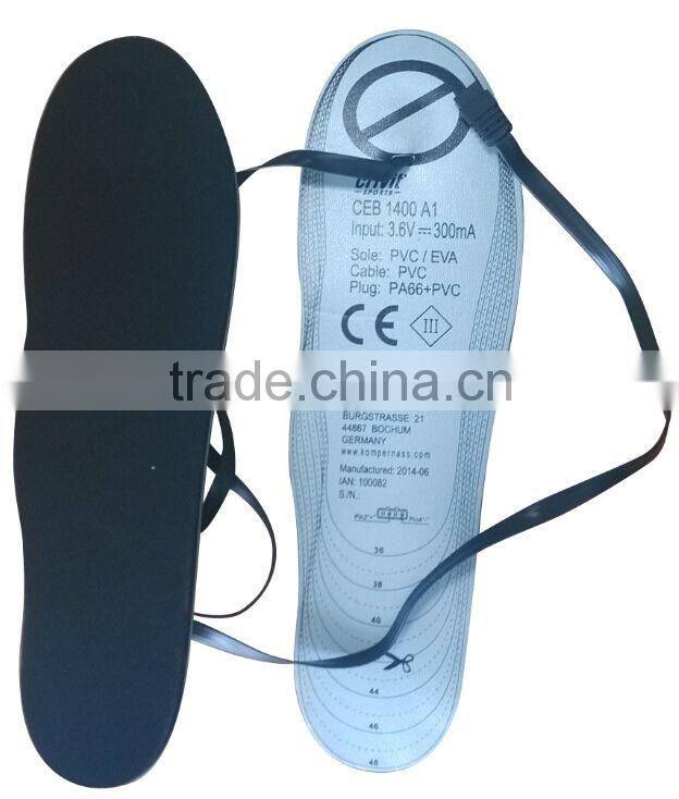 waterproof flexible 3.7v/5v/7.4v/12v PET/PI heated foil for insole inserts
