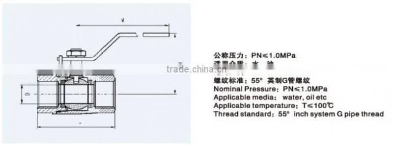 hot water ball valve dn25