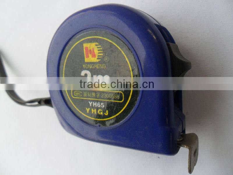 Metal Tiny meter measure tape 2m, steel tape measuring rubber fixed