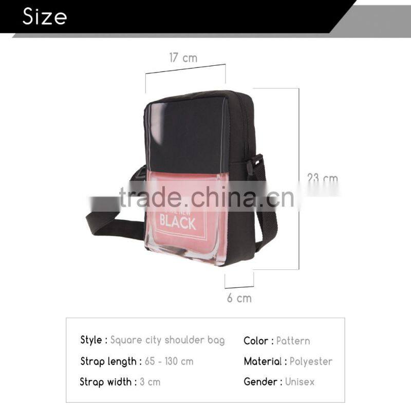 Promotion Fashion 3D sublimation printing Mens Shoulder Bag with factory price