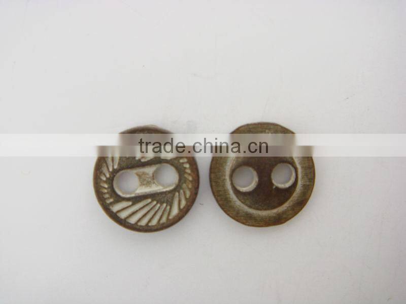 8mm nickle free eco-friendly thin 2 holes metal shirt button