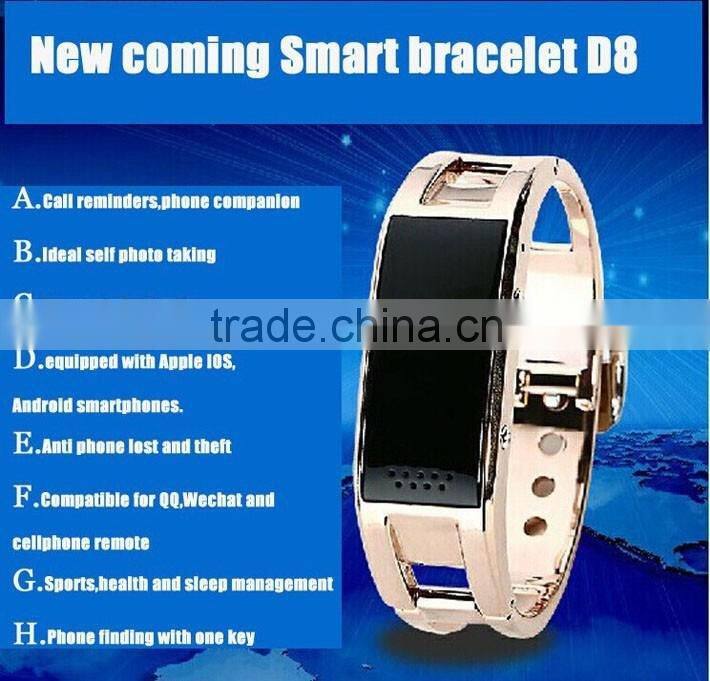 D8 Fashionable Sports Mate Smart LED Bluetooth Bracelet With OLED Display