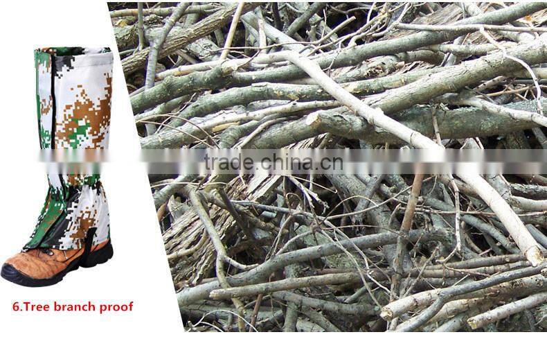 Outdoor hiking climbing skiing camouflage waterproof gaiters